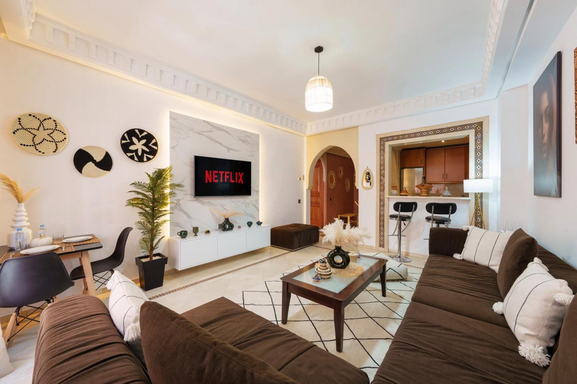 Appartement Chic Gueliz Plaza Avec Vue Marraquexe Exterior foto