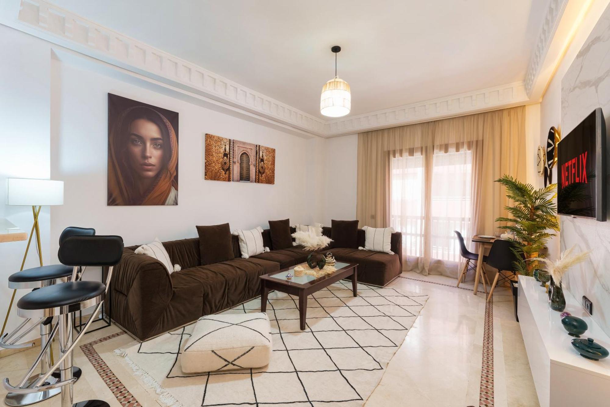 Appartement Chic Gueliz Plaza Avec Vue Marraquexe Exterior foto