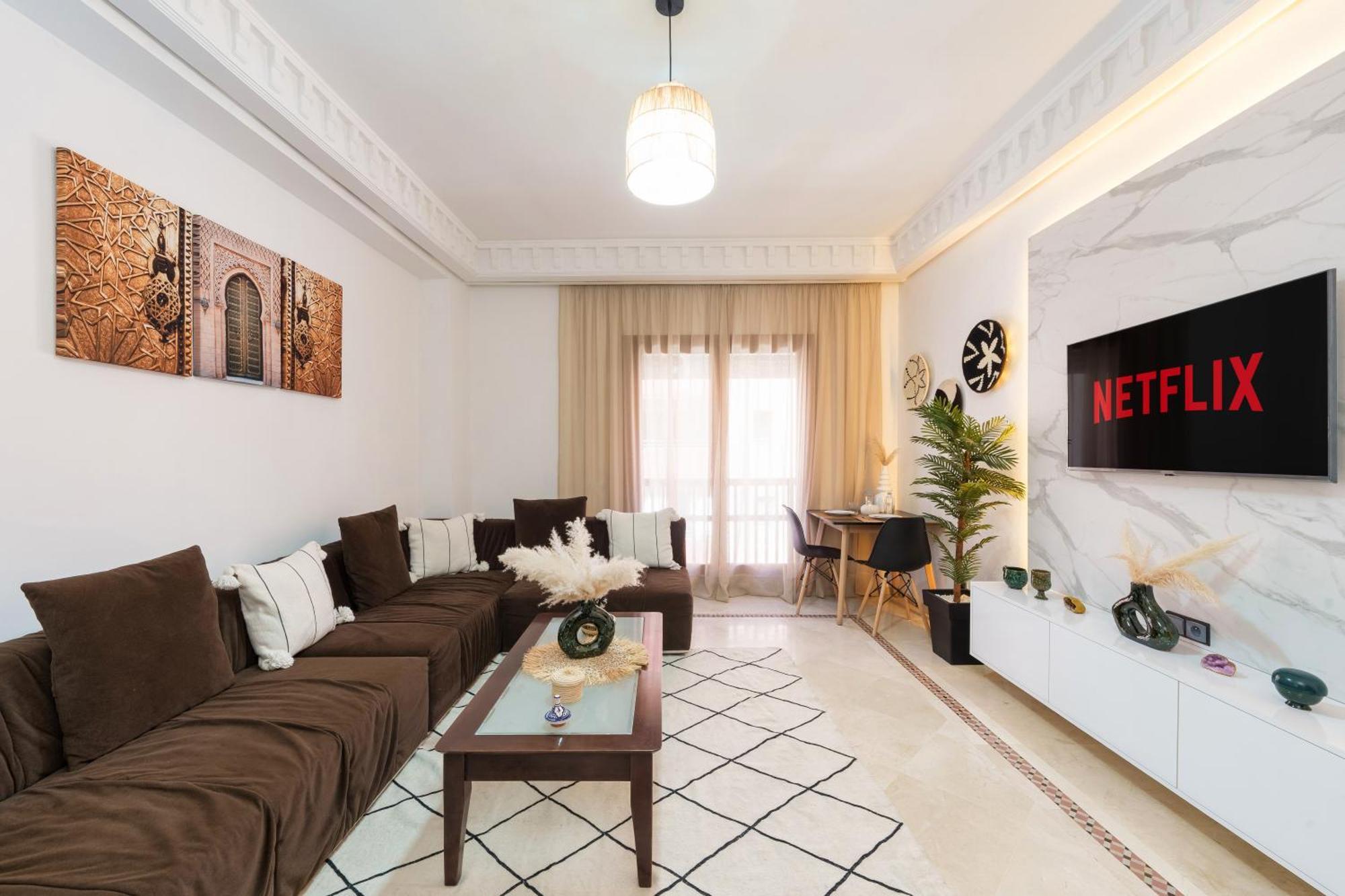 Appartement Chic Gueliz Plaza Avec Vue Marraquexe Exterior foto
