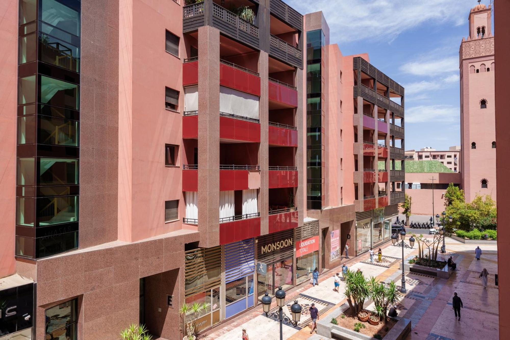 Appartement Chic Gueliz Plaza Avec Vue Marraquexe Exterior foto